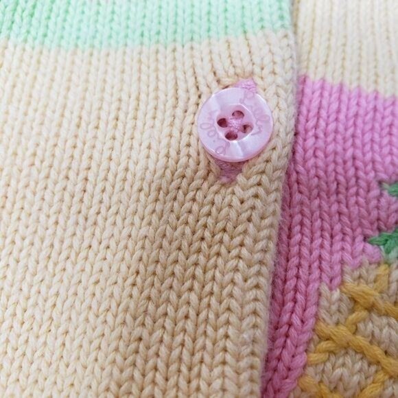 Lilly Pulitzer Girls Colorful Patchwork Cardigan Sweater Size 10 - Picture 12 of 12